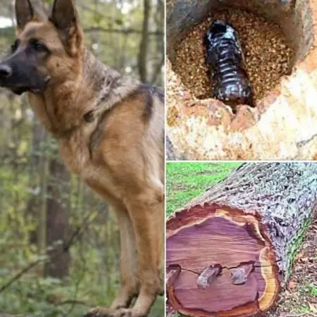 This dog wouldnt stop barking at a random tree. His owners were freake