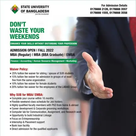 ADMISSION IS GOING ON  FALL 2022
MBA Regular  MBA BBA Graduate  EMBA

For more details p