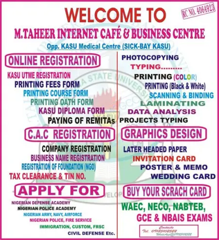 Internet Caf, Printing, Typing, Photocopying, Graphics Design
M. Taheer Internet Caf  B