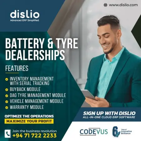 HTTPSWWW.DISLIO.COM
Battery  Tyre Dealerships
Sign Up
 