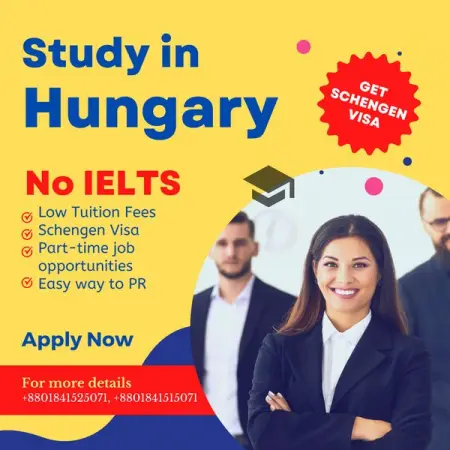 Study in Hungary! without IELTS
      8801841 52 50 71
 Bachelor  Master Program
 Lowest 