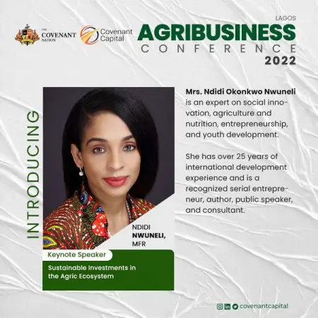 FB.ME
Lekki Agric-Business 2022
Exploring the opportunities in the Nigeria agric-spa