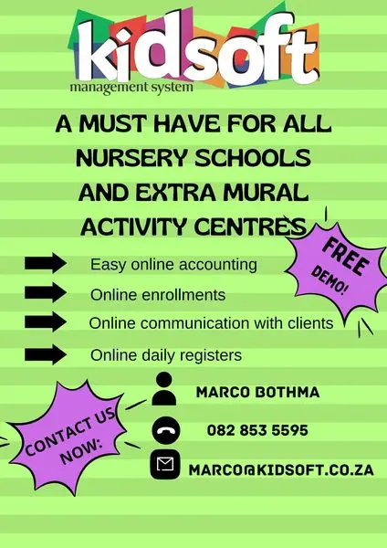 A financial management system specifically designed for pre-schools, nurseries, day care