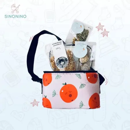 SINONINO.COM
The mama snack pack
insulated snack bag keeps the food temperatu