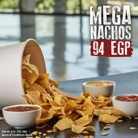        

Meet our new Mega Nachos for a better weekend gatherings served with Chil