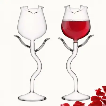 Hand-blown wine glasses  Lighter and elegant with excellent flow linearity, this reveal