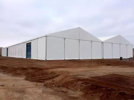 Modern storage structure with big warehouse space is suitable for all kin