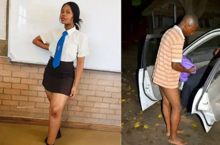 Man With Big Cassava On Trending Video Clip Smashing Two Students at Same time 