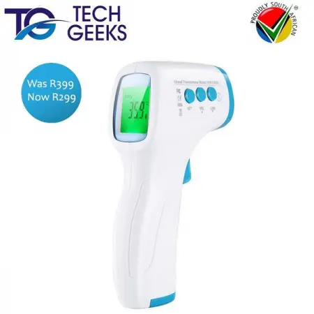 TECHGEEKS.CO.ZA
Infrared Thermometer - non contact
Was R399 Now Only R299
Sh
