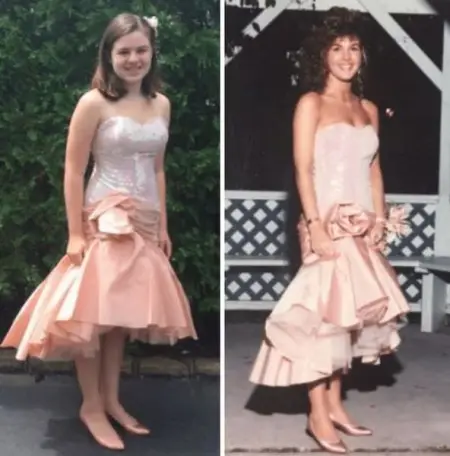 Here are 35 teenagers who decided to wear their moms vintage dresses to p
