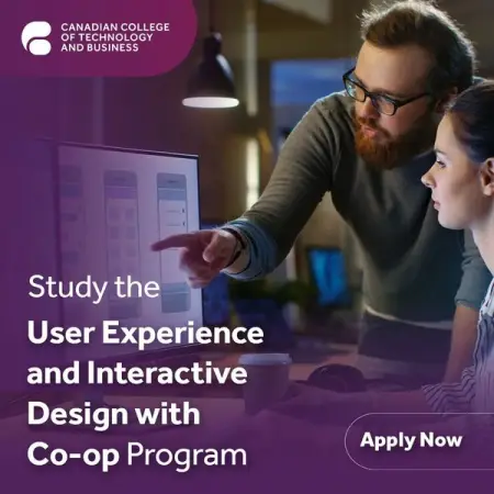 Gain the skills to develop engaging digital experiences with CCTBs User Experience and In