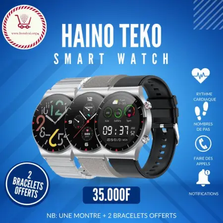 Une montre  2 bracelets offerts

Avec la smartwatch Haino teko fabriqu en Allemagne , vous p
