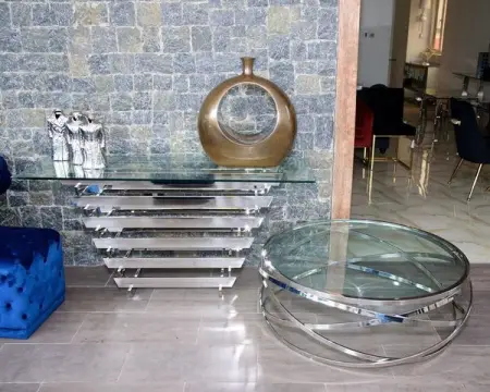 Theres something for everyone at ModernContempo 

. V Console Table
. Sphere Coffee Table