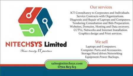 For ICT Consultancy, Laptops and Desktops  Accessories Sale, Printers, CCTV