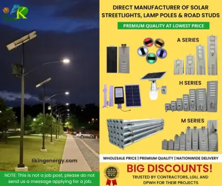 DIRECT SUPPLIER OF SOLAR STREETLIGHTS, SOLAR ROAD STUDS, AND LAMP POLES IN MOROCCO.


