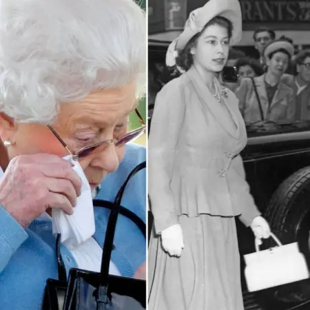 Queen Elizabeths look was naturally iconic. There was the colorful coat, the sty