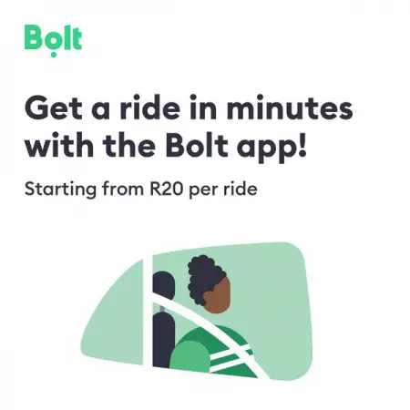 Download the Bolt app to move around Johannesburg fast and affordably.
