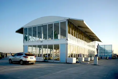 Install a two-story tent for your outdoor exhibitions with large space and horizon