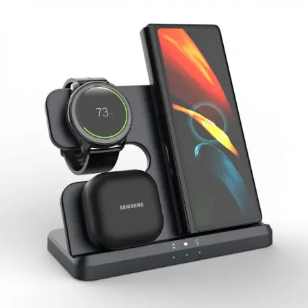 3 IN 1 Fast Wireless Charger Station For Galaxy Z Fold 4  3
 Fast Wireless Charging
 S