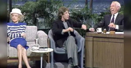 He hilariously impersonates a string of different actors but Bette Davi