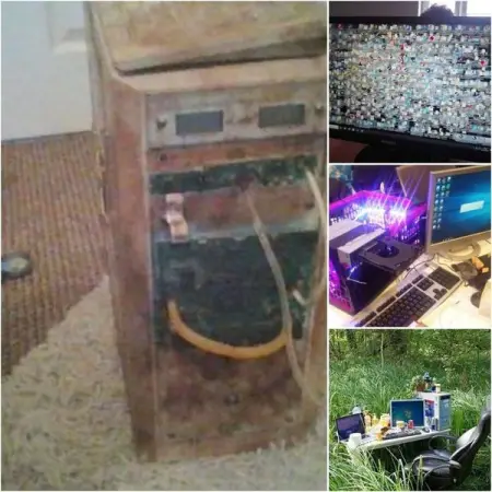 Weve produced a selection of 45 photographs of Cursed Computer Setups, demonstrati